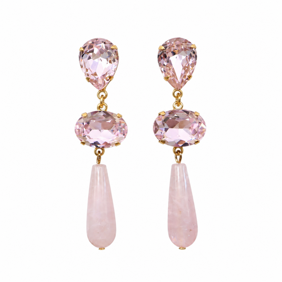 ARETES ROSETTE ROSA