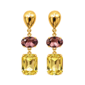 ARETES TEARDROP LONG MORADO