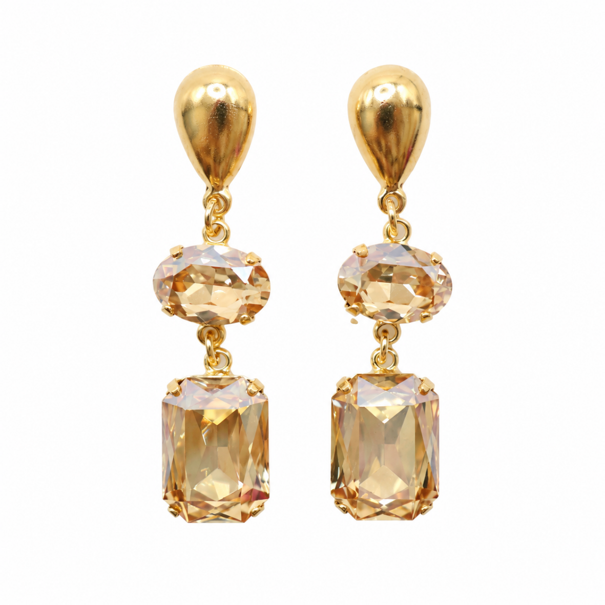 ARETES TEARDROP LONG GOLD