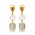 ARETES TEARDROP LONG CLEAR