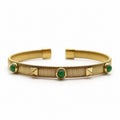 BRAZALETE ABIERTO CARTIER VERDE