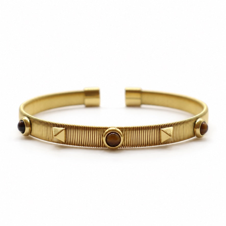 BRAZALETE ABIERTO CARTIER OJO DE TIGRE