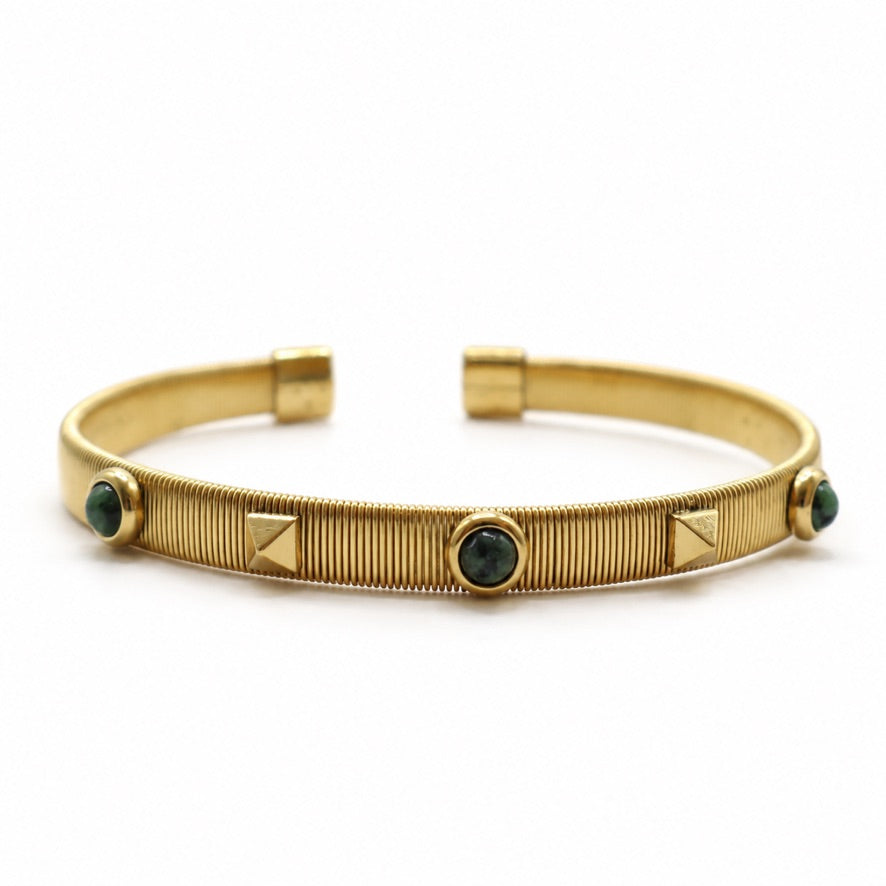 BRAZALETE ABIERTO CARTIER MALAQUITA