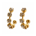 ARETES CRYSTAL HOOPS CLEAR