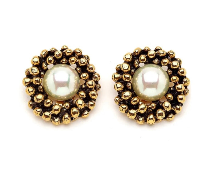 ARETES JOANNA VINTAGE -GOLD PERLA