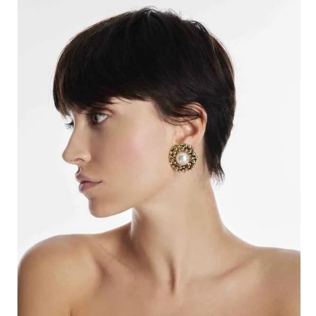 ARETES JOANNA VINTAGE -GOLD PERLA