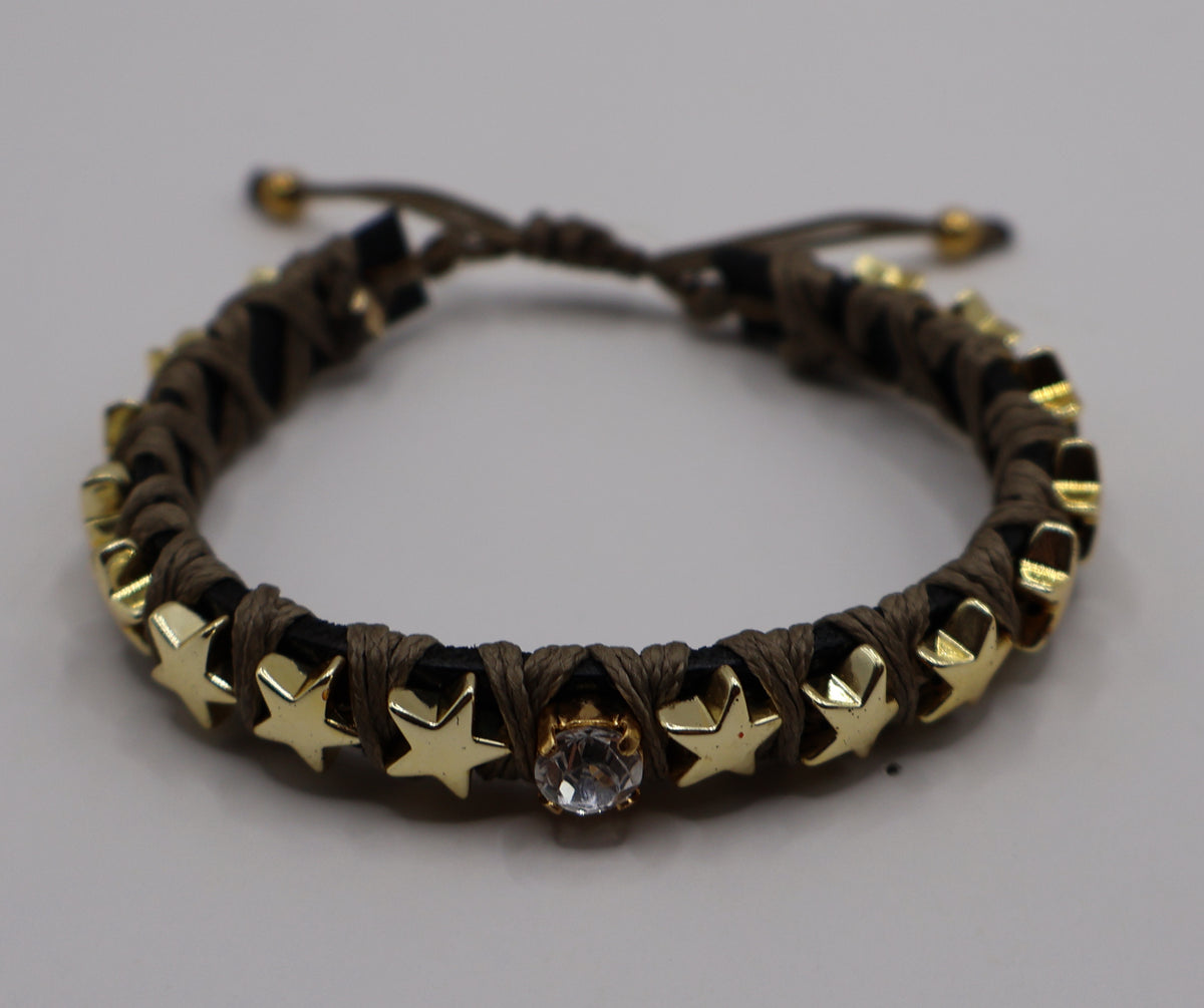 PULSERA FAVORITA DE PERLAS CON ESTRELLA CLEAR -HC