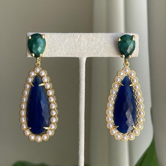 ARETE DION DROP AZUL MARINO