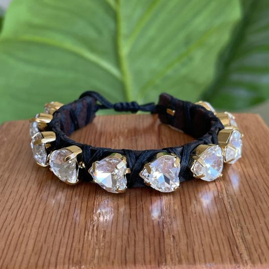 PULSERA CLEO CORAZON CLEAR - HN