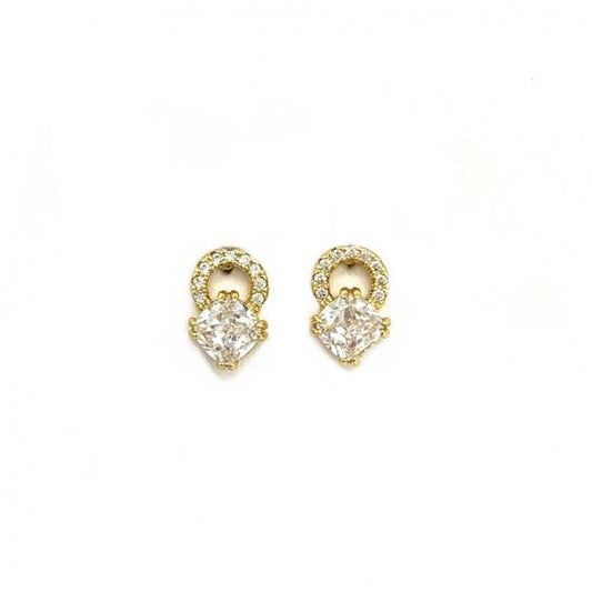 ARETES ARO CON CRISTAL