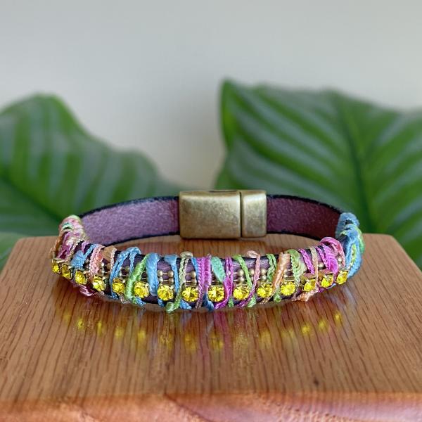 PULSERA RIVOL ARCOIRIS CRISTAL AMARILLO