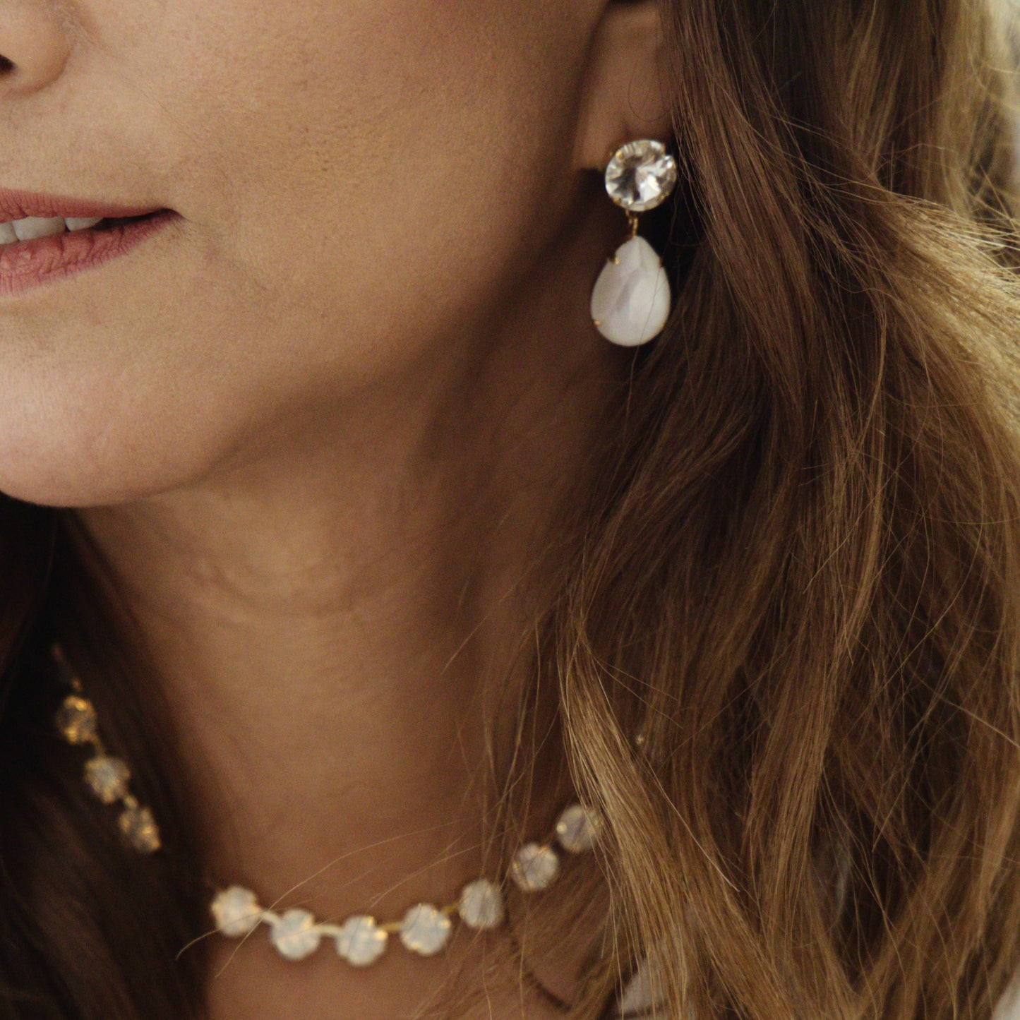 ARETES ROMELIA -BLANCO