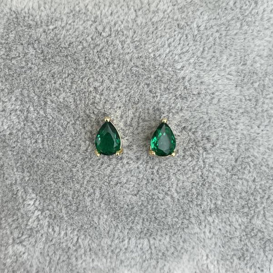 ARETE GOTITA VERDE ESMERALDA