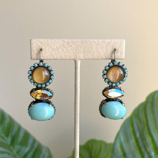 ARETES LUMIER CAFE TURQUESA