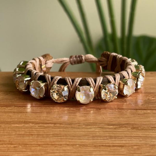 PULSERA FAVORITA DORADO BEIGE TORNASOL -HB