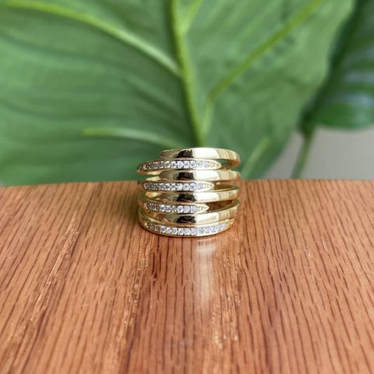 ANILLO ASIA GOLD CON CRISTALES