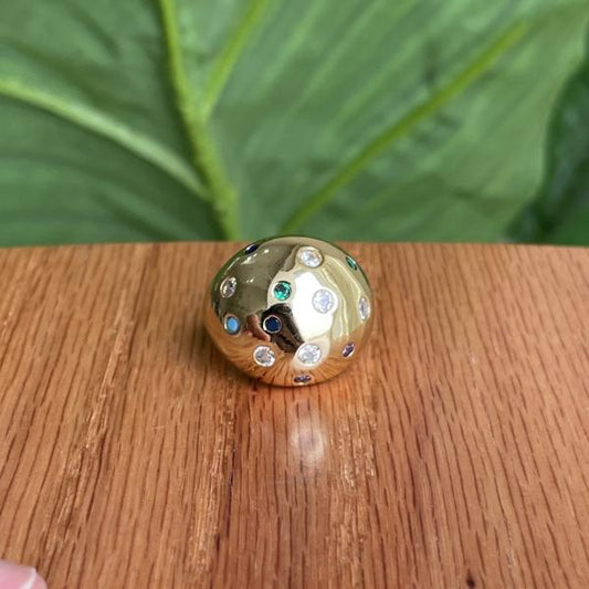ANILLO HONGO CRISTAL DE COLORES