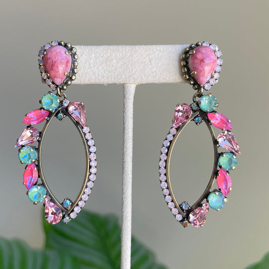ARETES LETO ROSA PASTEL