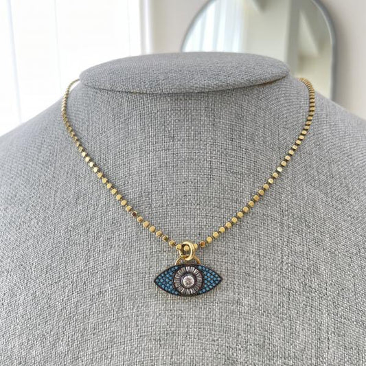 COLLAR EMBER OJITO TURQUESA
