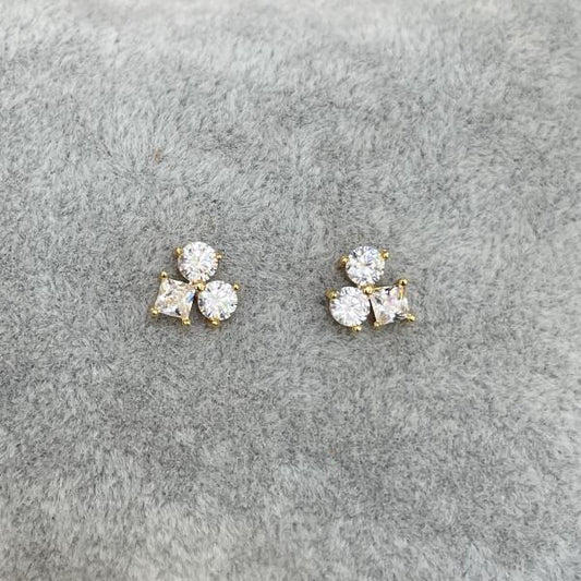 ARETES TRES CRISTALES GOLD