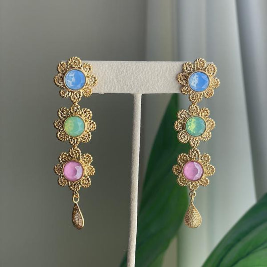 ARETES DULCINEA FLOWER MIX EARRINGS