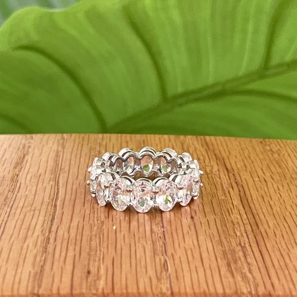 ANILLO CRISTAL OVALO SILVER