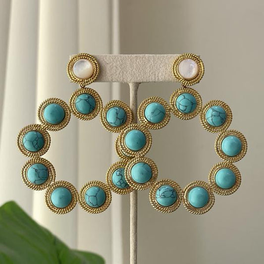 GARDENIA BUBBLE MAXIE EARRINGS TURQUESA