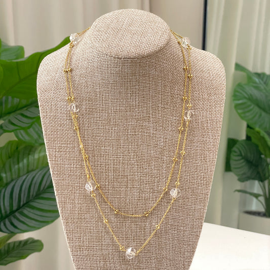 COLLAR CAMILLE BOLITAS CRISTAL
