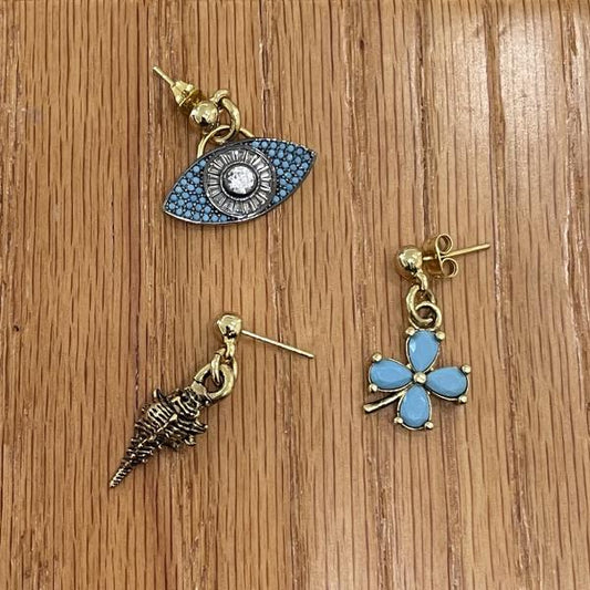 ARETE TRIPLE CARACOL, TREBOL Y OJO