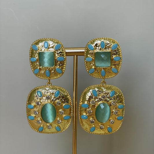 ARETES HELENA - TURQUESA