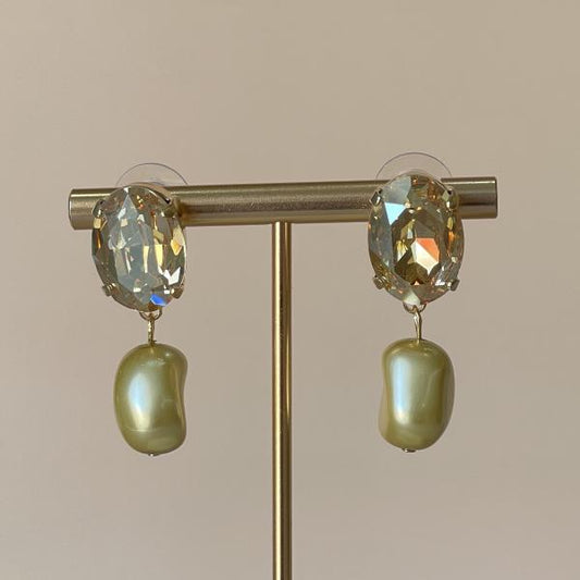ARETES CATALINA CON PERLA -GOLD