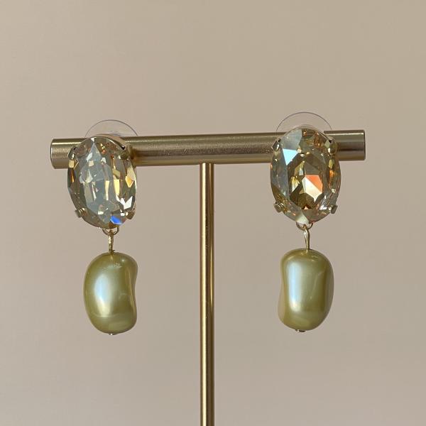 ARETES CATALINA CON PERLA -GOLD