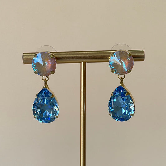 ARETES ROMELIA -TORNASOL AZUL