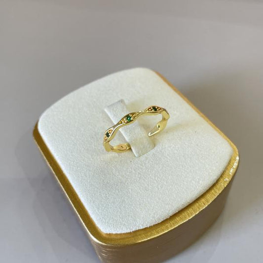 ANILLO SIETE CRISTALES EMERALD