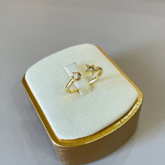 ANILLO ABIERTO ESTRELLA Y PUNTO