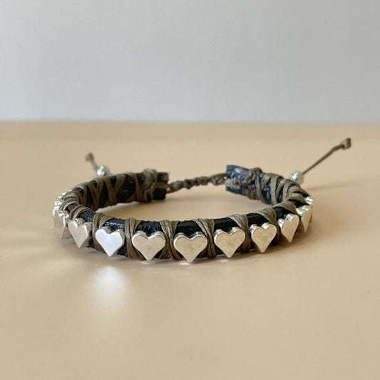 PULSERA FAVORITA CORAZONES SILVER -HC