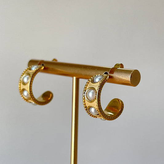 ARRACADAS VESTA CON PERLA