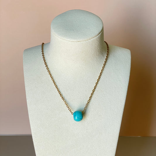 COLLAR CON DIJE TURQUESA