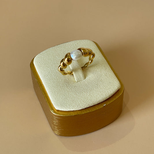 ANILLO TRENZA CON PERLA
