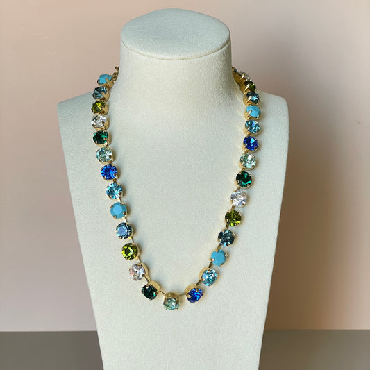 COLLAR SHINE MIX AZUL GREEN -G