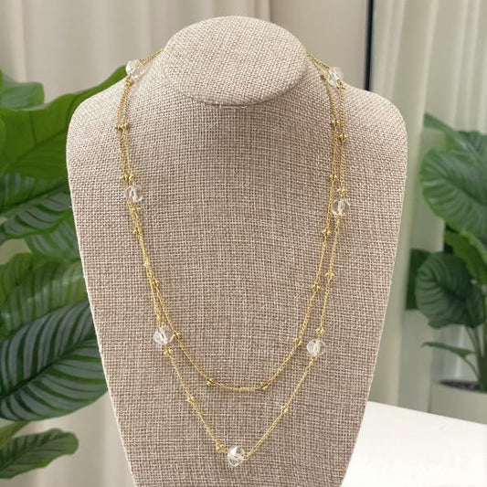 COLLAR CAMILLE BOLITAS CRISTAL