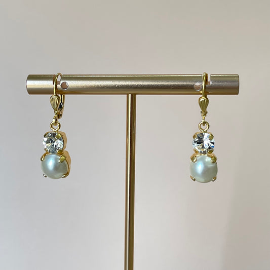 ARETES ANGELO PERLA -CLEAR