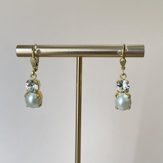 ARETES ANGELO PERLA -CLEAR