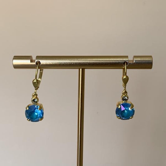ARETES ROMANI CRISTAL AZUL TONASOL