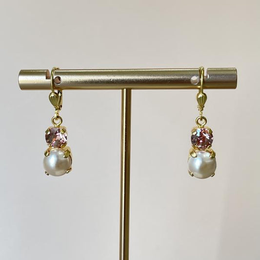 ARETES ANGELO PERLA- ROSA