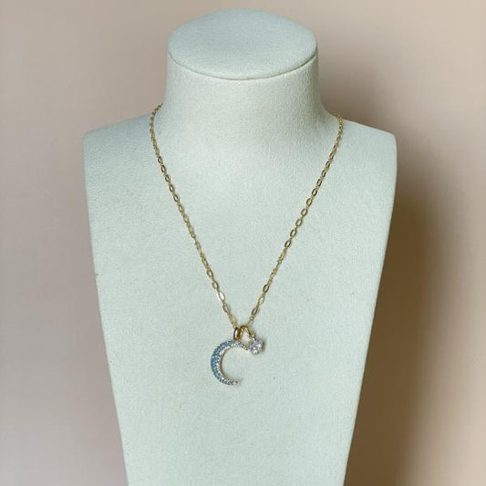 COLLAR LUNA TURQUESA