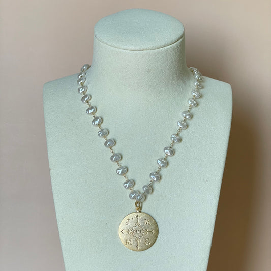 COLLAR MONETA DE PERLAS