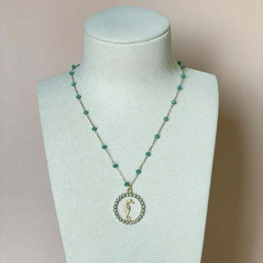 COLLAR SEA HORSE TURQUESA