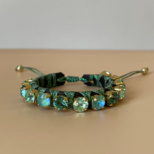 PULSERA FAVORITA MIX VERDE CON HILO VERDE