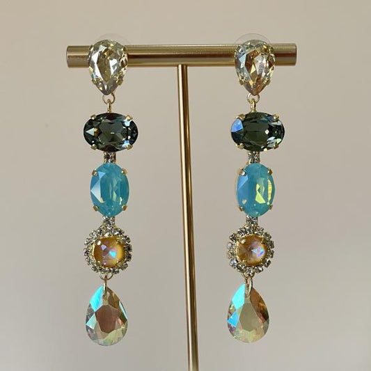ARETES DIONE DROP GOLD TORNASOL